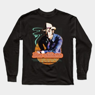 Don williams \\ Retro Art Long Sleeve T-Shirt